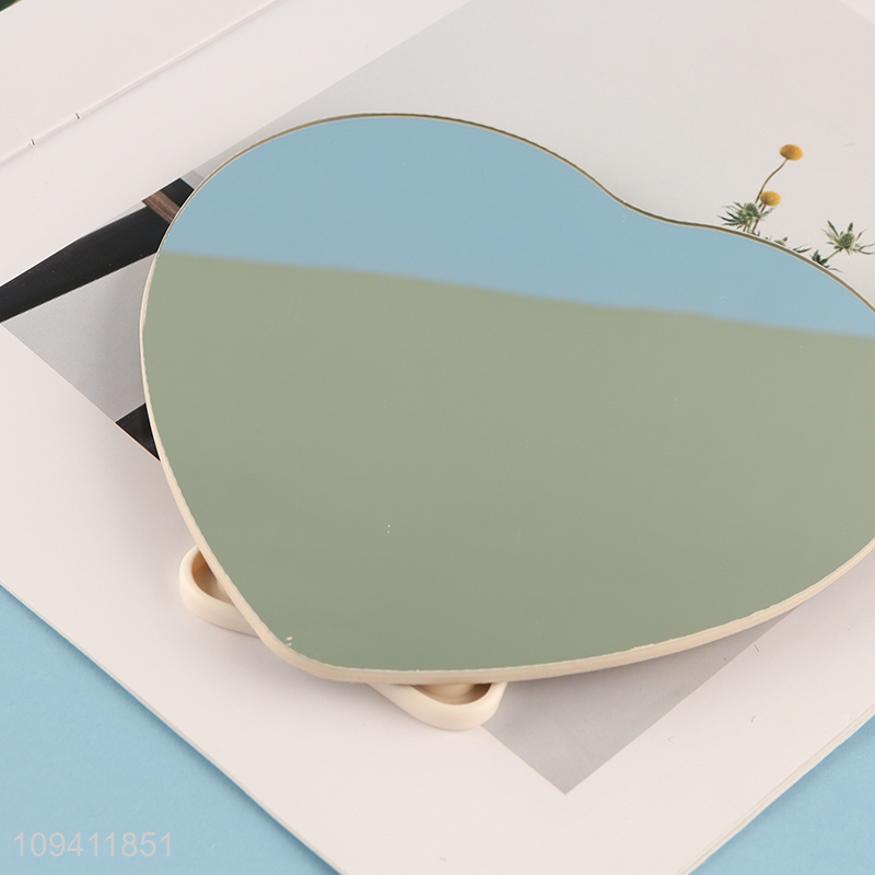 Good quality heart shape makeup mirror cosmetic mirror