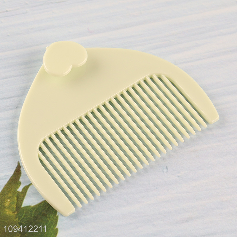 Good selling heart shape makeup mirror with hair comb