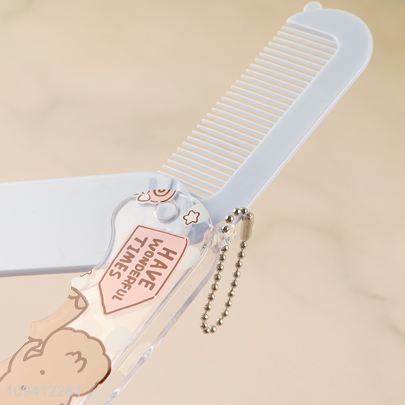 Hot products portable pocket makeup mirror with comb