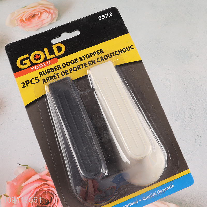 Top quality 2pcs flexible rubber door stopper set