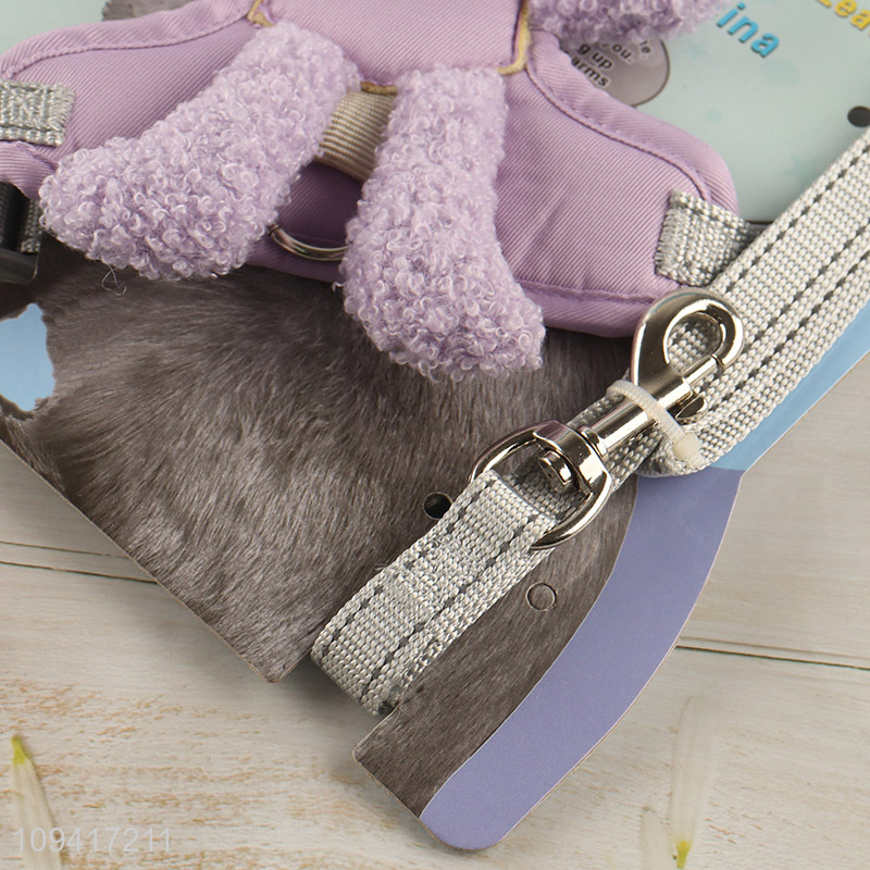Top sale cute rabbit pet harness leash set