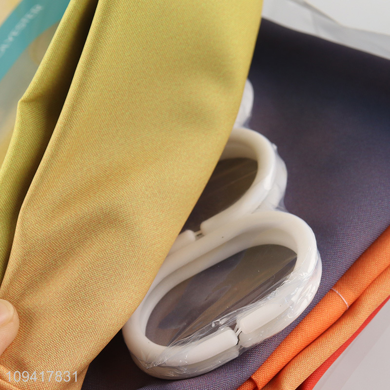 Polyester Shower Curtain Include 12 Curtain Rings