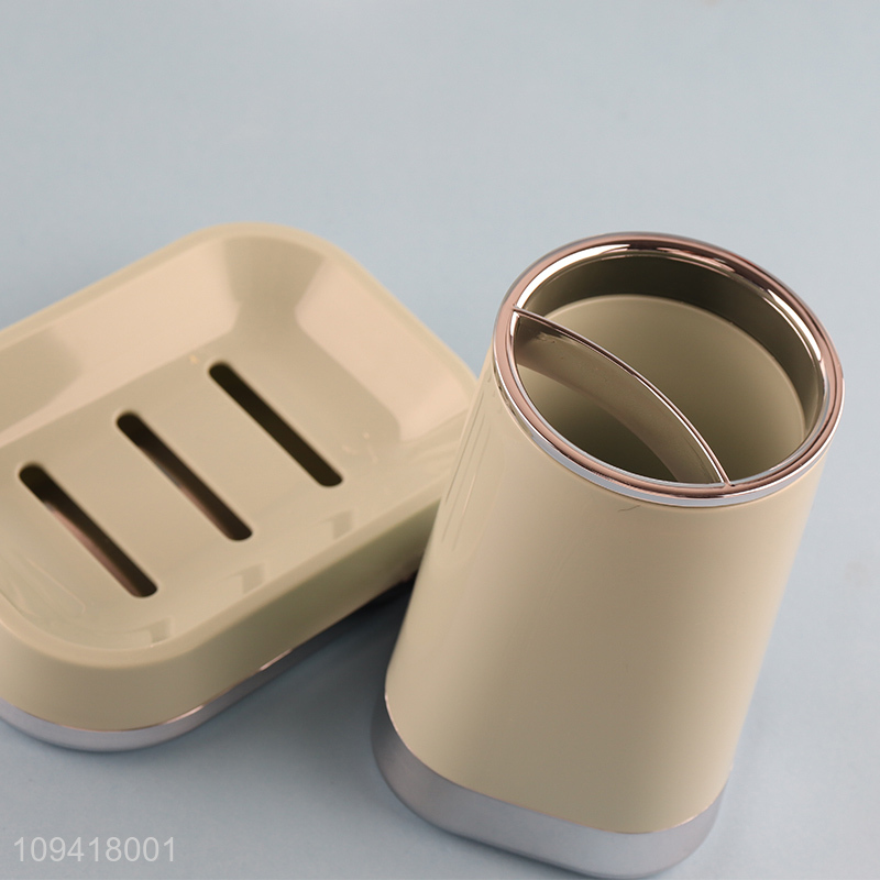 Modern Toothbrush Holder Bathroom Organizer Set