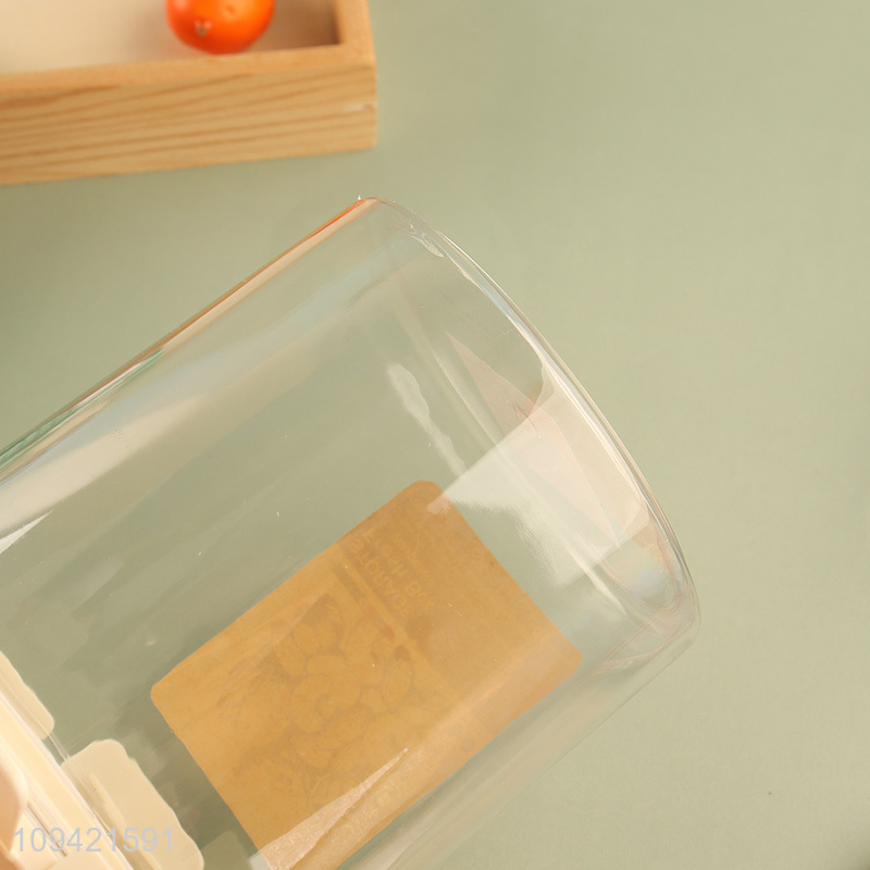 New style round clear sealed storage jar