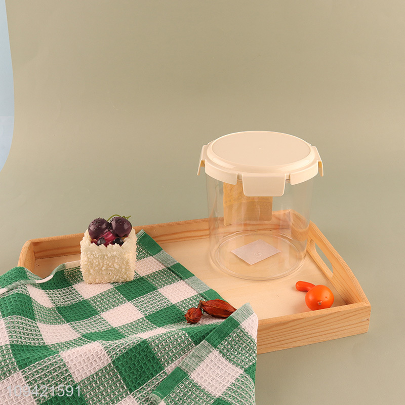 New style round clear sealed storage jar
