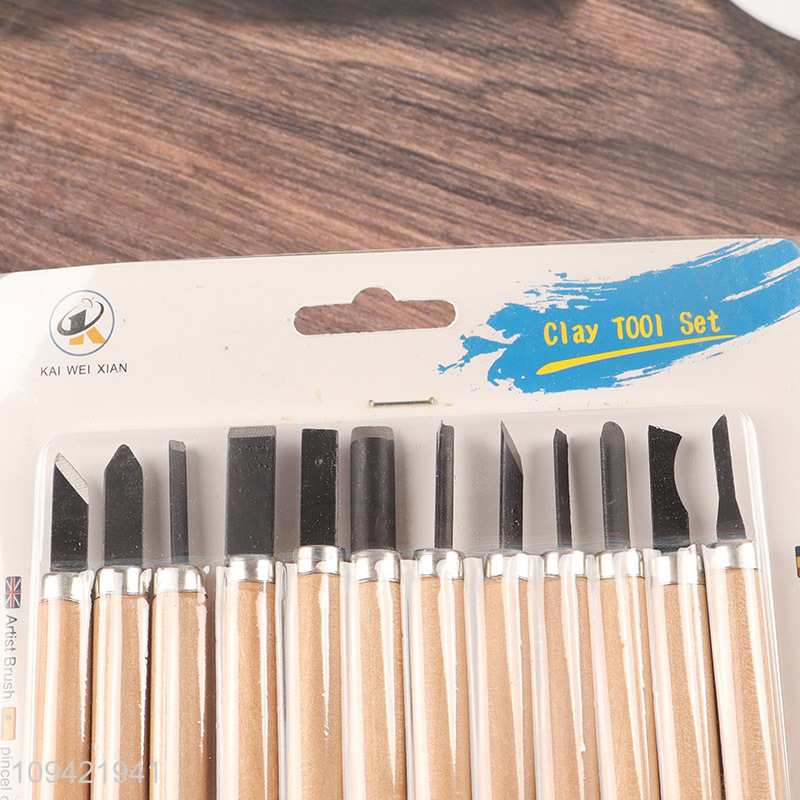 Wholesale 12pcs carving knife set for clay art