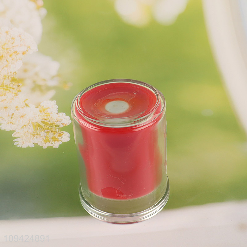 Good quality glass cup candle cherry scented candle