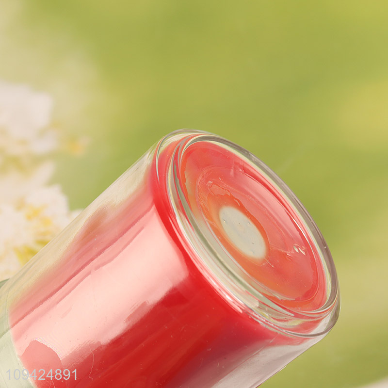 Good quality glass cup candle cherry scented candle