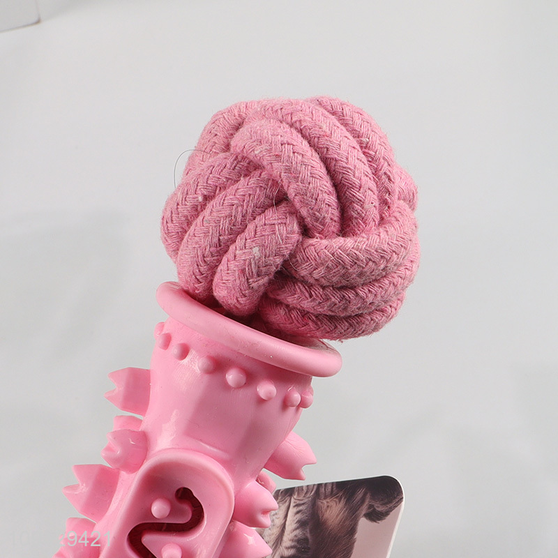 Pet Dental Chew Toy With Rope Knots