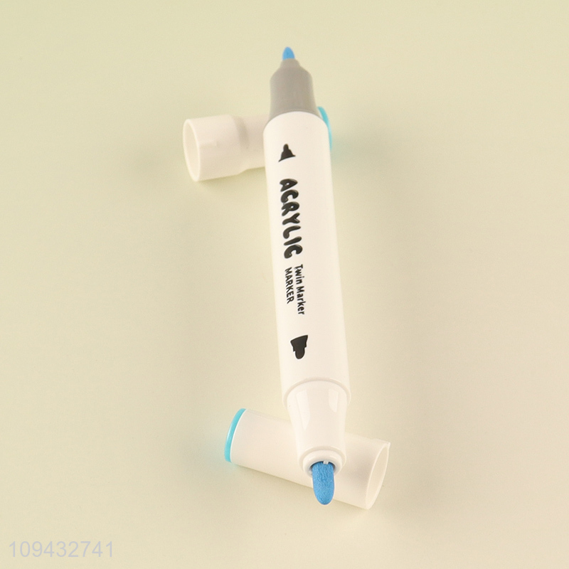 China wholesale multicolor dual tip acrylic marker pen