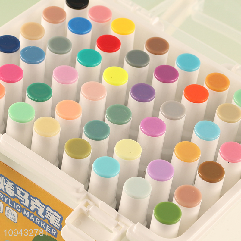 Low price dual tip acrylic marker pen set