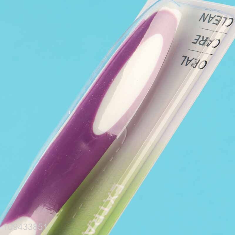 Good Sale Curved Handle Toothbrush For Adults