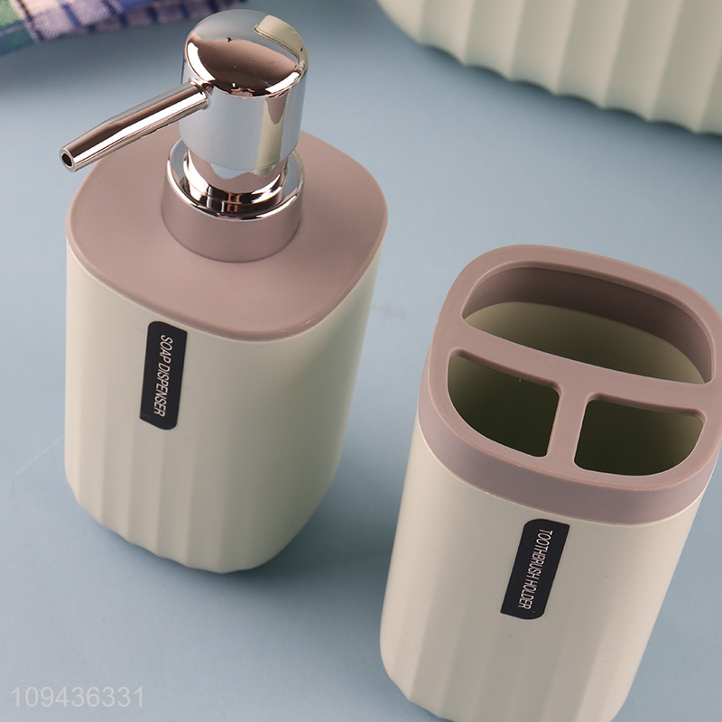 Top products household 8pcs plastic bathroom set