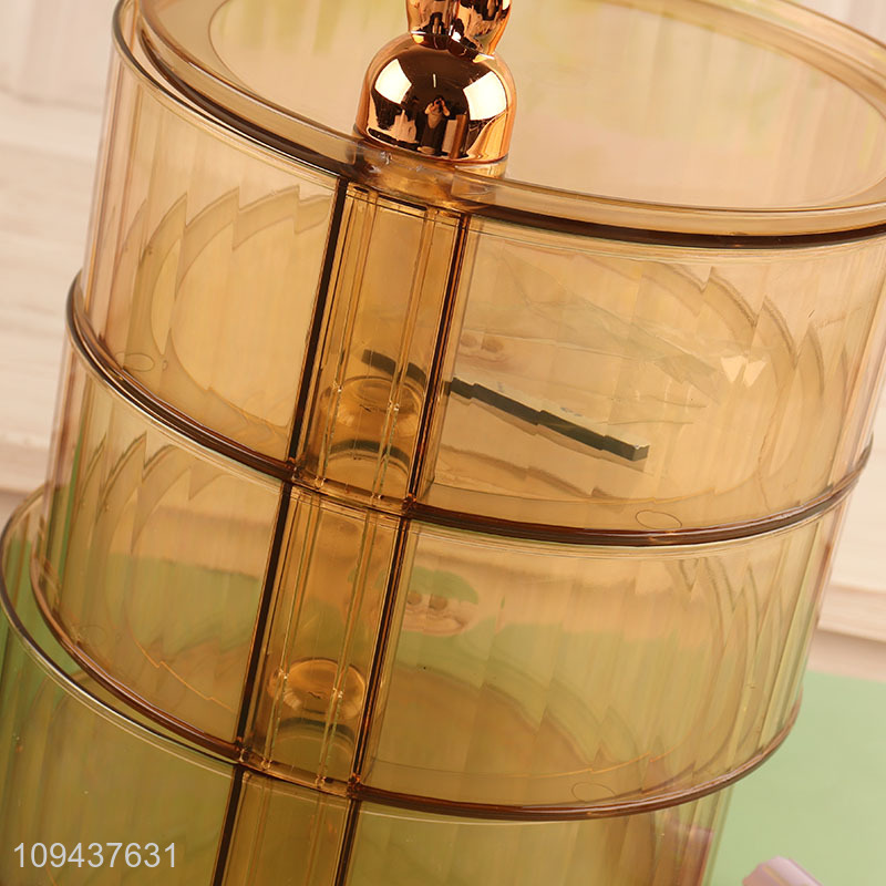 New Arrival Plastic Snack Organizer 3-Layer Rotating Candy Box