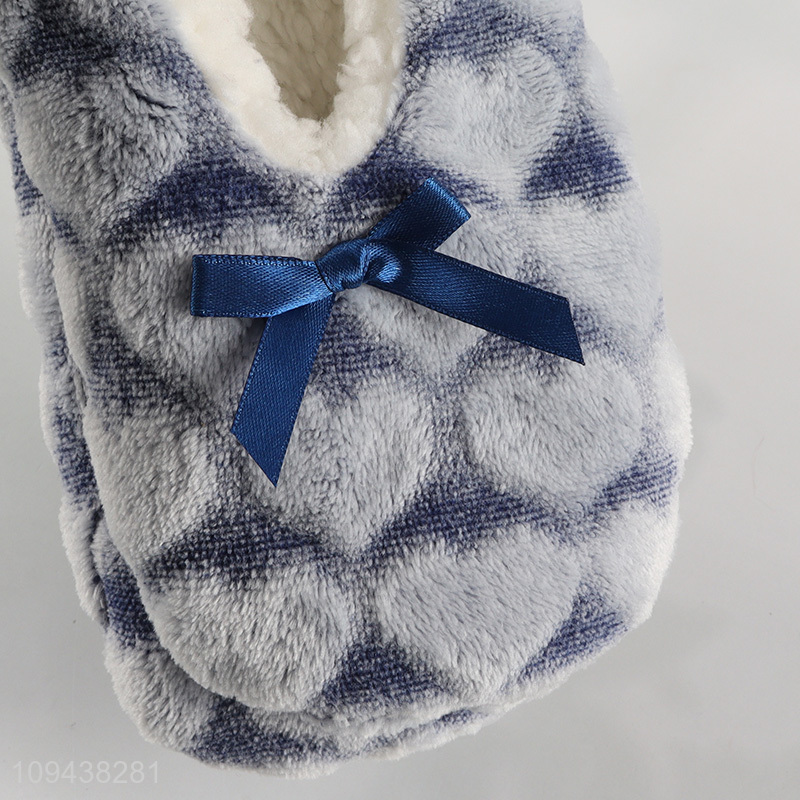New product plush warm polyester home floor slippers