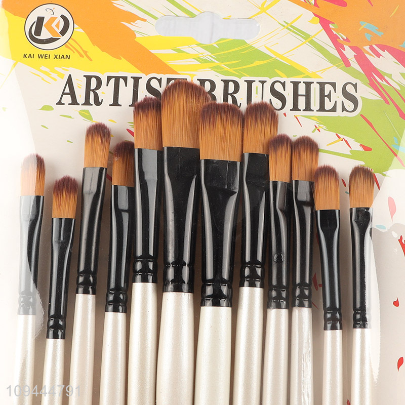 China wholesale 12pcs professional painting brush set