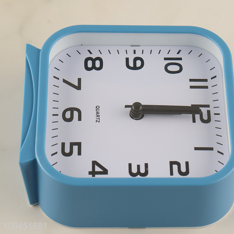 Factory price square quartz alarm clock for tabletop