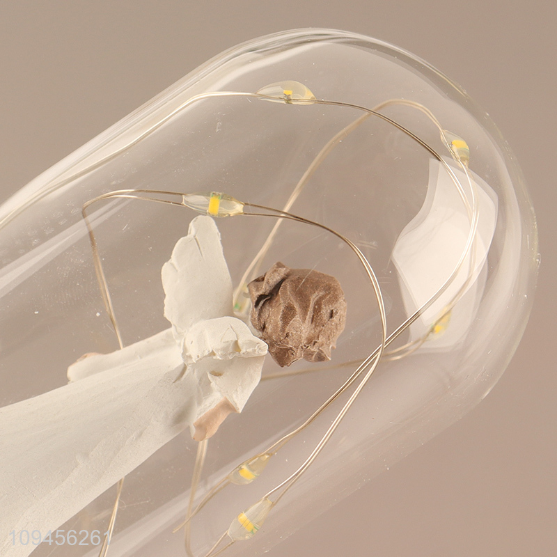 New arrival  decorative angel ornament crafts with lights
