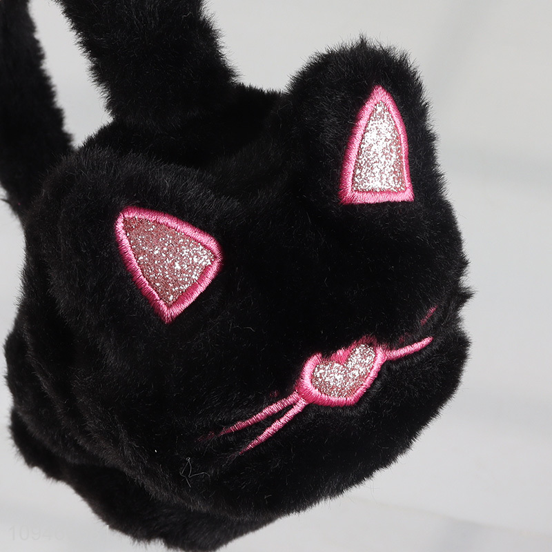 Low price black cat earmuffs ear warmers