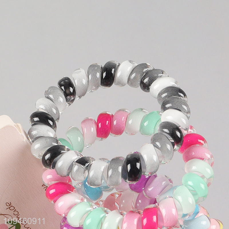 Good quality colorful 5pcs elastic hair ring