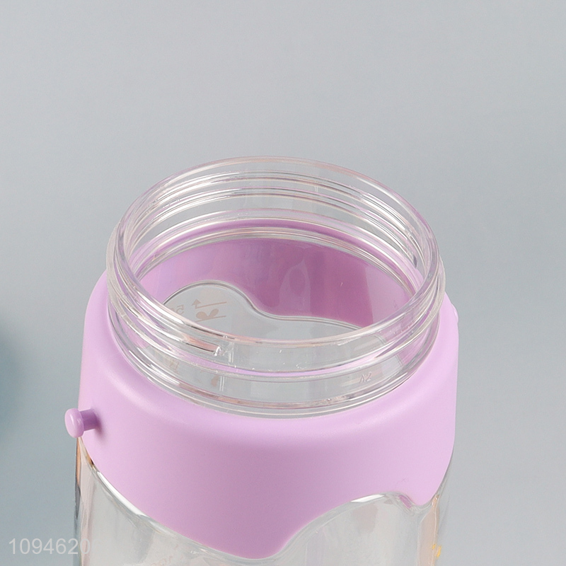 Wholesale plastic water bottle drinking bottle with straw
