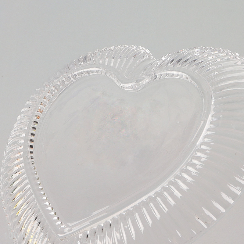 China wholesale clear heart shaped tableware saucer