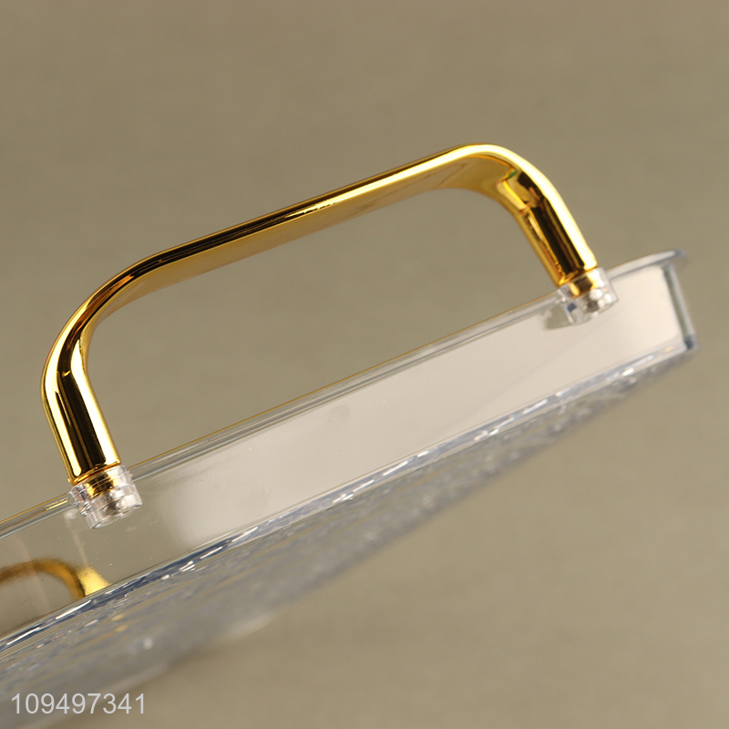 China supplier rectangle storage tray with handle