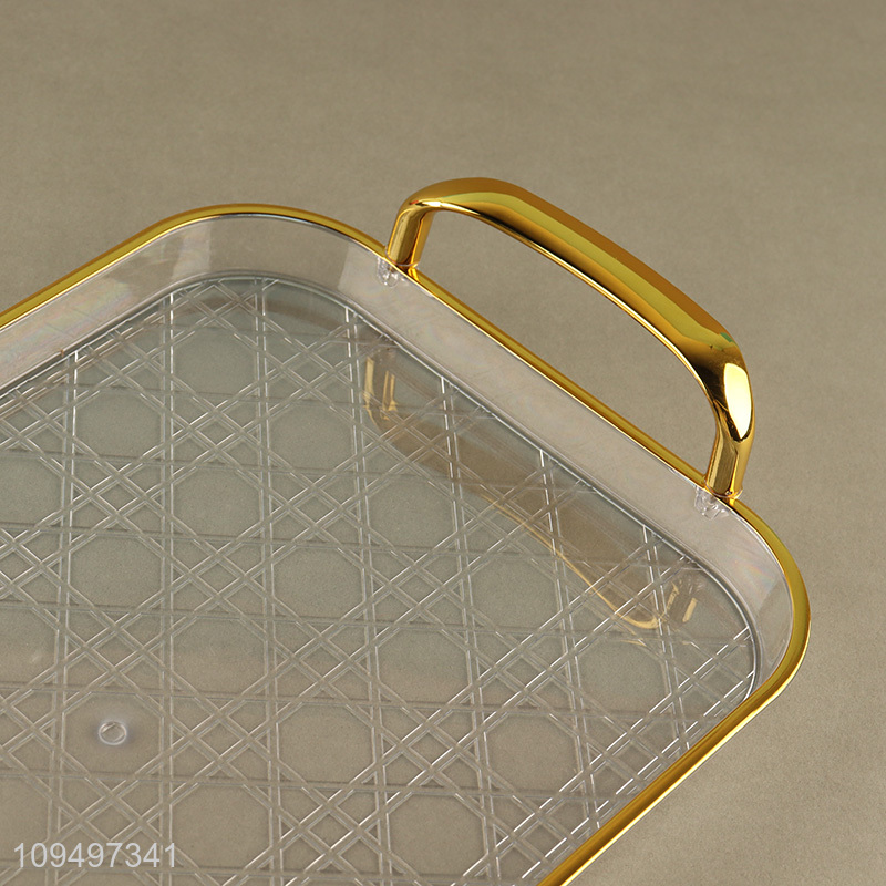 China supplier rectangle storage tray with handle