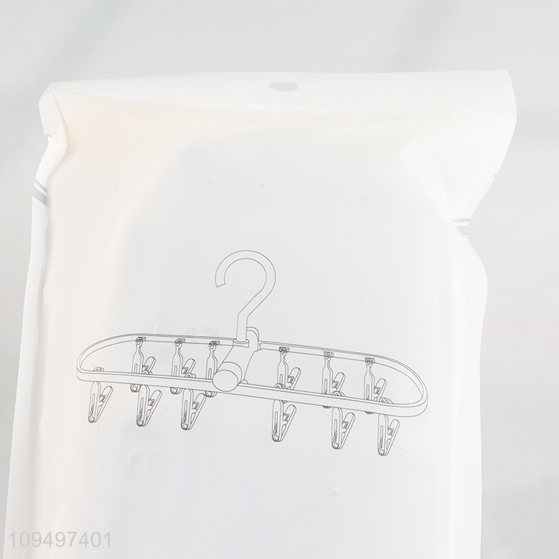 Hot selling multicolor hanging clothes rack with clips
