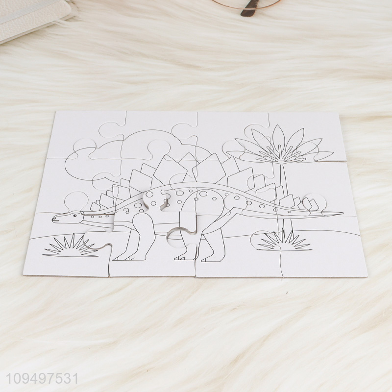 China wholesale children dinosaur coloring puzzle kit