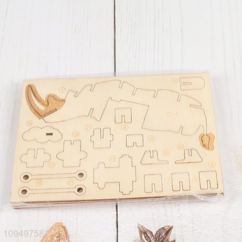 Top quality animal series 3d wooden puzzle toys