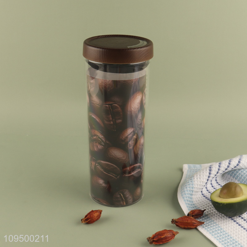Hot selling round plastic sealed storage jar