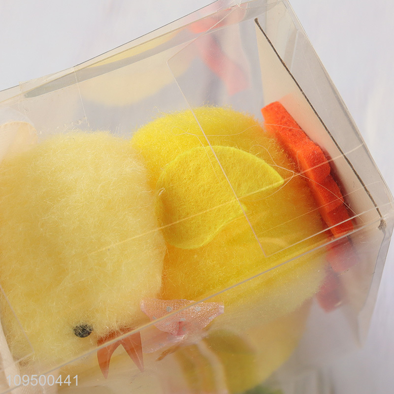 Latest products   2pcs yellow chick ornaments for tabletop decor