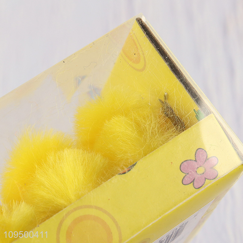 China supplier 6pcs yellow chick ornaments for Easter party