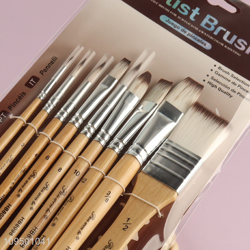 Good sale 9pcs art supplies paint brushes