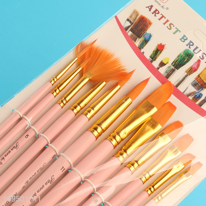 Good selling 12pcs art supplies paint brushes set