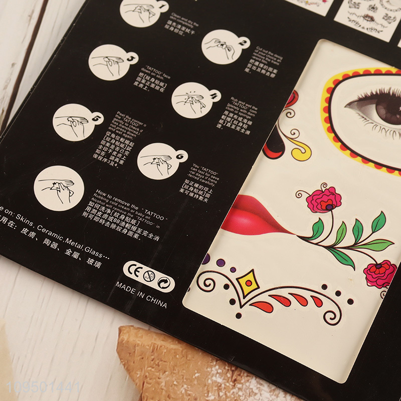 Top selling halloween face sticker tattoo sticker