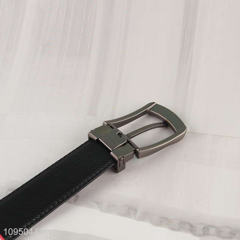 Good selling adjustable men leather buckle belt