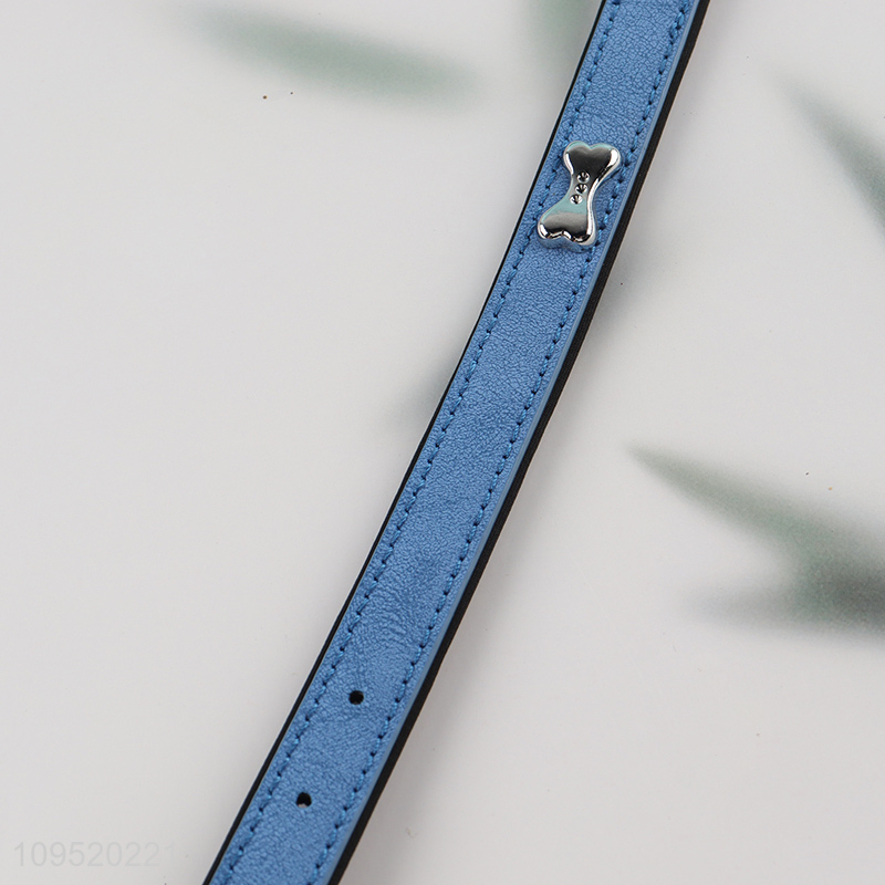 Online wholesale fashion pu leather pet neck collar