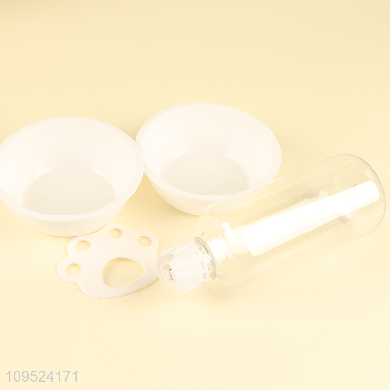 Top products pet drinking bottle feeding bowl set