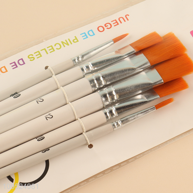 Latest products 6pcs art painting brush kit