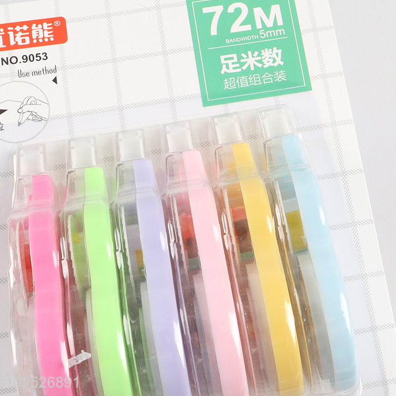Low price multicolor smooth correction tape set