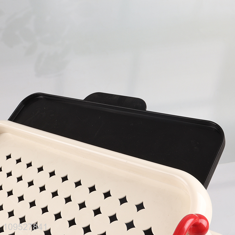 Low price 2-tier draining storage rack