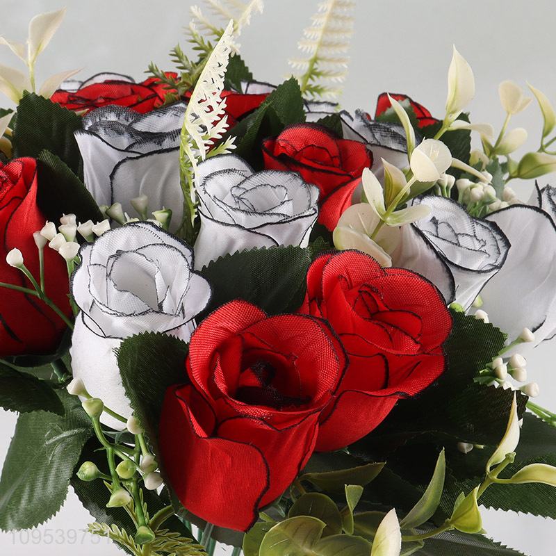 Popular 18 Heads Artificial Roses Simulation Flower Wholesale