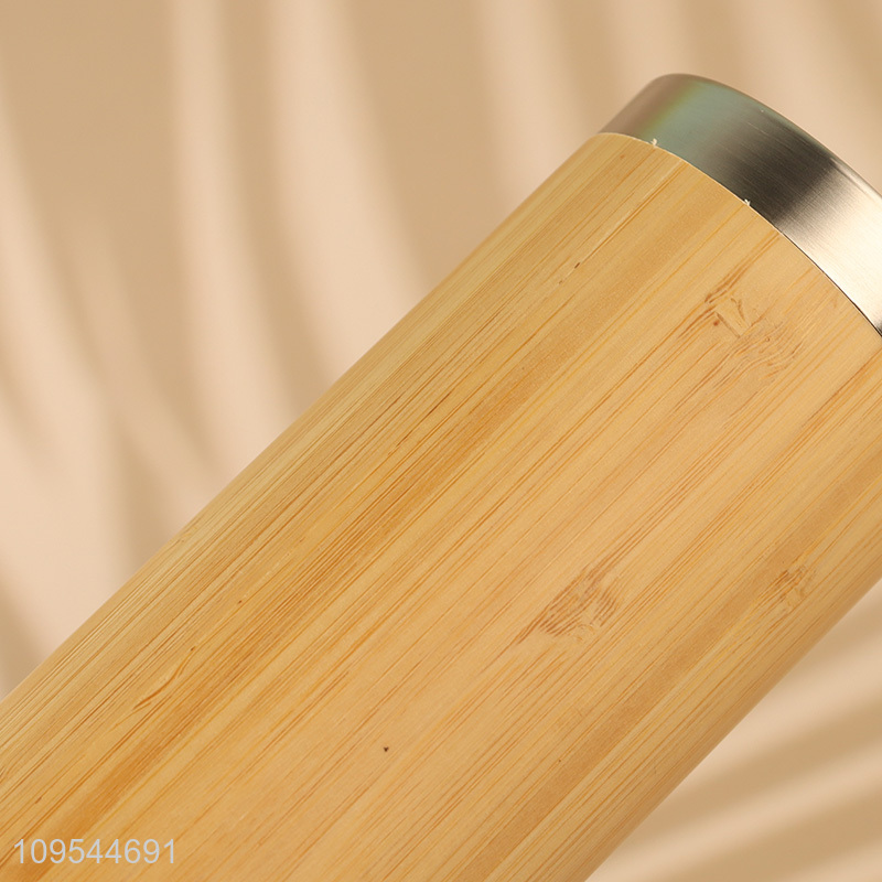 New Arrival 500Ml Bamboo Lid Vacuum Insulated Bottle Water Bottle