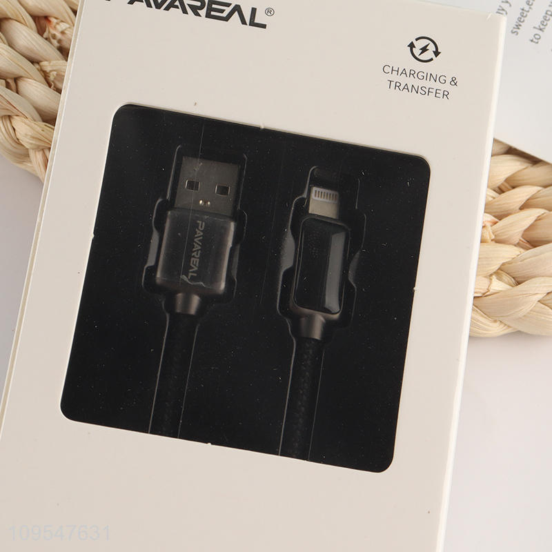Good quality zinc alloy nylon braided fast charging data cable